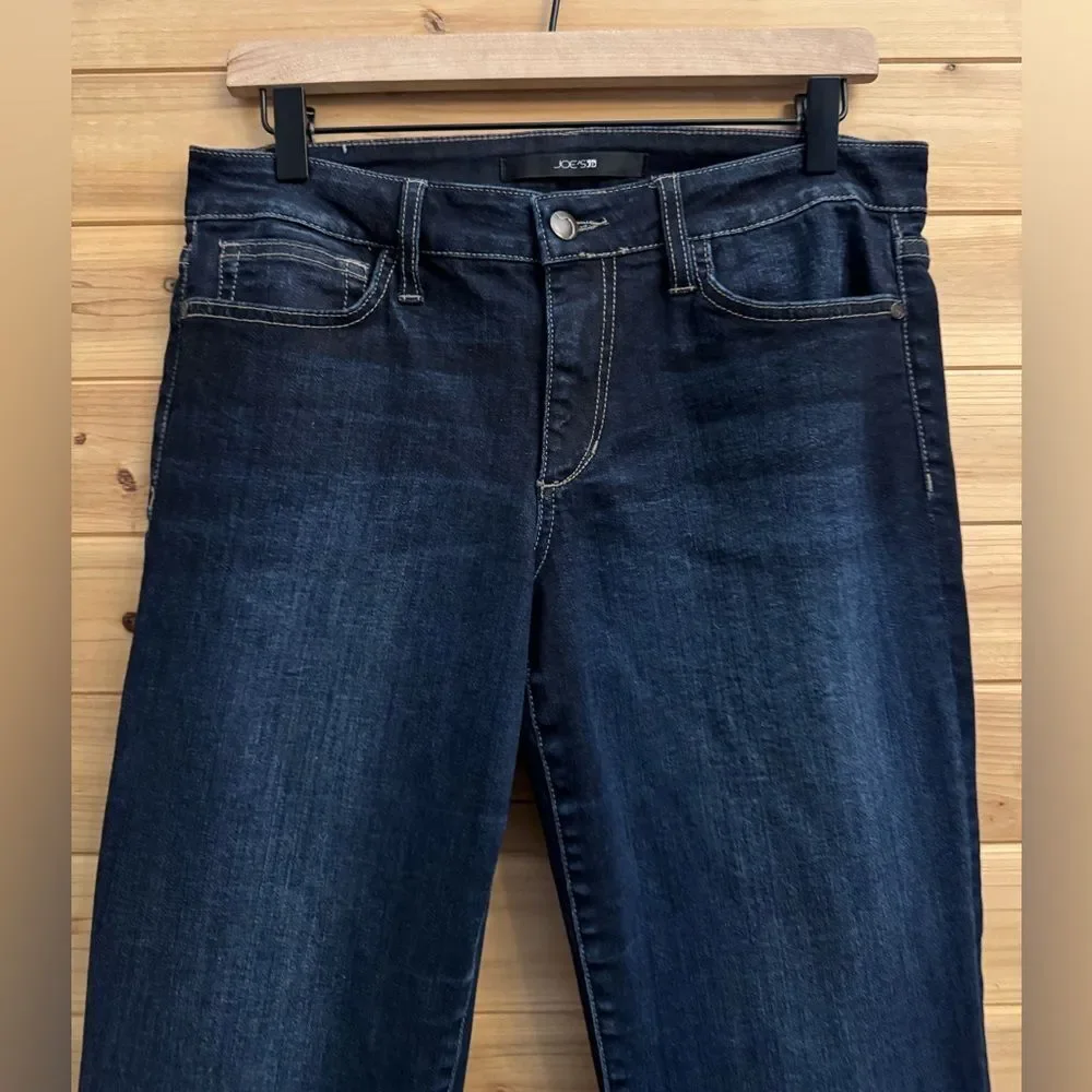 Joes Jeans Size 31/12 Mid Rise Dark Wash Bootcut Cotton Lycra Blend Jeans